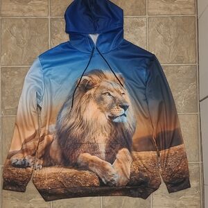 Blue Lion Graphic Hoodie